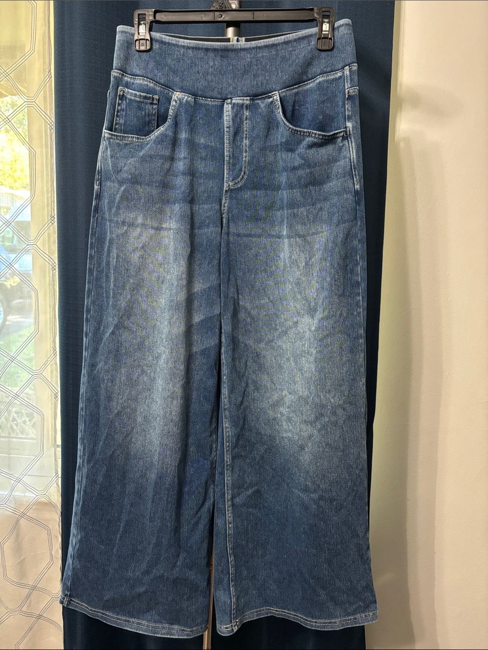 HALARA Blue Wide-Leg High-Rise Jeans